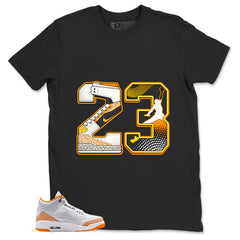 Graphic Tee Number 23 Legend MJ Shirt - to Matching Air Jordan 3 Orange Citrus | Zadago