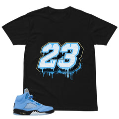 Graphic Tee Number 23 Legend MJ Shirt - to Matching Air Jordan 5 UNC | Zadago