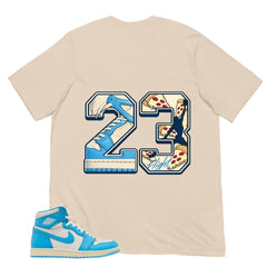 Graphic Tee Number 23 Legend Shirt - to Matching Air Jordan 1 UNC Reimagined | Zadago