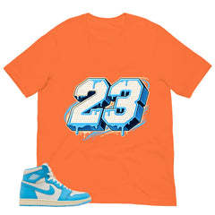 Graphic Tee Number 23 Shirt - to Matching Air Jordan 1 UNC Reimagined | Zadago