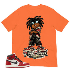 Graphic Tee Paper Chaser Shirt - to Matching Air Jordan 1 Chicago Lost & Found | Zadago