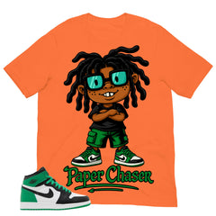Graphic Tee Paper Chaser Shirt - to Matching Air Jordan 1 Lucky Green | Zadago