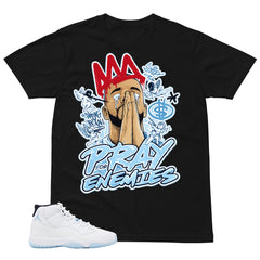 Graphic Tee Pray For My Enemies Shirt - to Matching Air Jordan 11 Legend Blue | Zadago