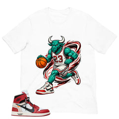 Graphic Tee Raging Bull | Matching Off-White x Air Jordan 1 Chicago | Zadago