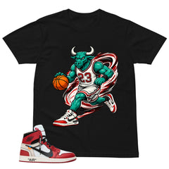 Graphic Tee Raging Bull | Matching Off-White x Air Jordan 1 Chicago | Zadago