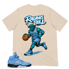 Graphic Tee Raging Bull Shirt - to Matching Air Jordan 5 UNC | Zadago