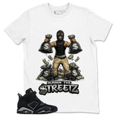 Graphic Tee Runnin' The Street Shirt - to Matching Air Jordan 6 Cap and Gown | Zadago