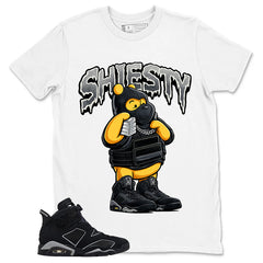 Graphic Tee Shiesty Bear Shirt - to Matching Air Jordan 6 Cap and Gown | Zadago