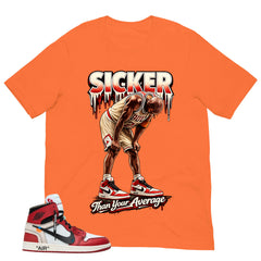 Graphic Tee Sicker Shirt | Matching Off-White x Air Jordan 1 Chicago | Zadago