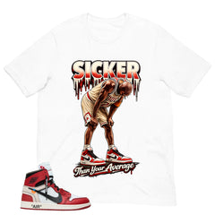 Graphic Tee Sicker Shirt | Matching Off-White x Air Jordan 1 Chicago | Zadago