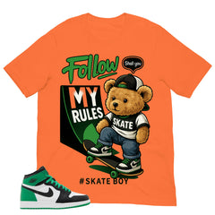 Graphic Tee Skate Boy Shirt - to Matching Air Jordan 1 Lucky Green | Zadago