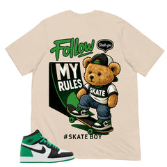 Graphic Tee Skate Boy Shirt - to Matching Air Jordan 1 Lucky Green | Zadago