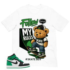 Graphic Tee Skate Boy Shirt - to Matching Air Jordan 1 Lucky Green | Zadago
