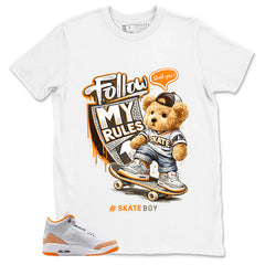 Graphic Tee Skate Boy Shirt - to Matching Air Jordan 3 Orange Citrus | Zadago