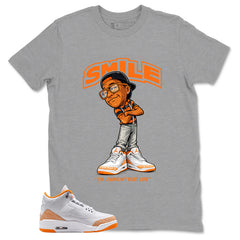 Graphic Tee Smile I'm Living My Best Life Shirt - to Matching Air Jordan 3 Orange Citrus | Zadago