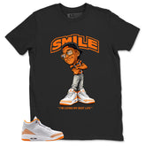Graphic Tee Smile I'm Living My Best Life Shirt - to Matching Air Jordan 3 Orange Citrus | Zadago