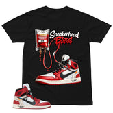 Graphic Tee Sneakerhead Shirt | Matching Off-White x Air Jordan 1 Chicago | Zadago