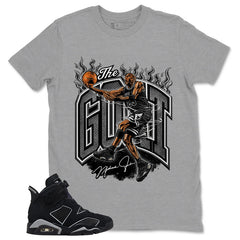 Graphic Tee The Goat Shirt - to Matching Air Jordan 6 Cap and Gown | Zadago