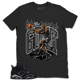 Graphic Tee The Goat Shirt - to Matching Air Jordan 6 Cap and Gown | Zadago