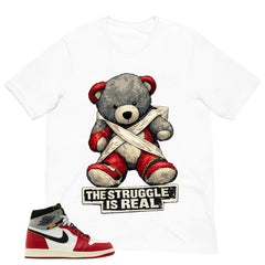 Graphic Tee The Struggle Is Real | Matching Jordan 1 Union LA Chicago Shadow | Zadago