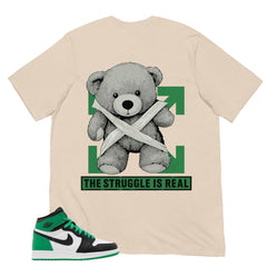 Graphic Tee The Struggle Is Real Shirt - to Matching Air Jordan 1 Lucky Green | Zadago