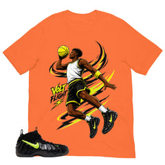 Graphic Tee to Match Air Foamposite Pro Voltage | Volt Flight Shirt | Zadago