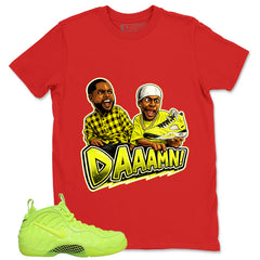 Graphic Tee to Match Air Foamposite Volt | Daaamn Sneaker Shirt | Zadago