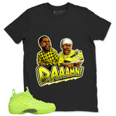 Graphic Tee to Match Air Foamposite Volt | Daaamn Sneaker Shirt | Zadago