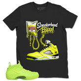 Graphic Tee to Match Air Foamposite Volt | Sneakerhead Blood Shirt | Zadago