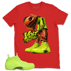 Graphic Tee to Match Air Foamposite Volt | Volt Basketball Shirt | Zadago