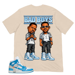 Graphic Tee to Match Air Jordan 1 Off White UNC | Bad Boys Shirt | Zadago