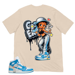 Graphic Tee to Match Air Jordan 1 Off White UNC | Got 'Em Lady Shirt | Zadago