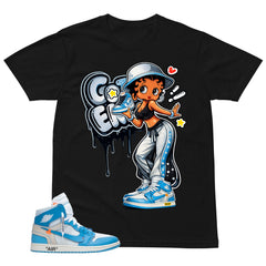 Graphic Tee to Match Air Jordan 1 Off White UNC | Got 'Em Lady Shirt | Zadago