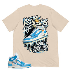 Graphic Tee to Match Air Jordan 1 Off White UNC | Kream Kicks Shirt | Zadago