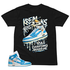 Graphic Tee to Match Air Jordan 1 Off White UNC | Kream Kicks Shirt | Zadago