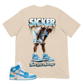 Graphic Tee to Match Air Jordan 1 Off White UNC | Sicker Shirt | Zadago