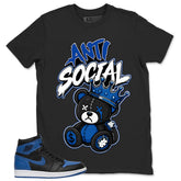 Graphic Tee to Match Air Jordan 1 Royal | Anti Social Shirt | Zadago