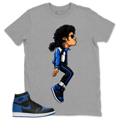 Graphic Tee to Match Air Jordan 1 Royal | M.Jackson Tiptoe Shirt | Zadago