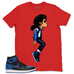 Graphic Tee to Match Air Jordan 1 Royal | M.Jackson Tiptoe Shirt | Zadago