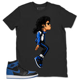 Graphic Tee to Match Air Jordan 1 Royal | M.Jackson Tiptoe Shirt | Zadago