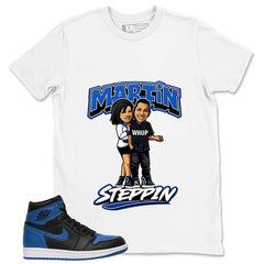 Graphic Tee to Match Air Jordan 1 Royal | Martin Steppin Shirt | Zadago