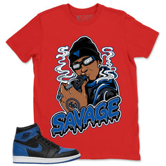 Graphic Tee to Match Air Jordan 1 Royal | Savage Shirt | Zadago