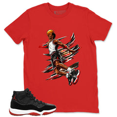 Graphic Tee to Match Air Jordan 11 Bred | Air Baller Shirt | Zadago