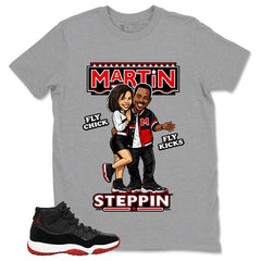 Graphic Tee to Match Air Jordan 11 Bred | Martin Steppin Shirt | Zadago