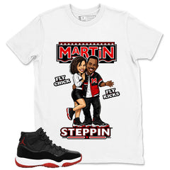 Graphic Tee to Match Air Jordan 11 Bred | Martin Steppin Shirt | Zadago