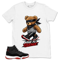 Graphic Tee to Match Air Jordan 11 Bred | Move In Silence Shirt | Zadago