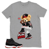 Graphic Tee to Match Air Jordan 11 Bred | Play Hard Baseball Shirt | Zadago