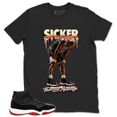 Graphic Tee to Match Air Jordan 11 Bred | Sicker Shirt | Zadago