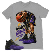 Graphic Tee to Match Air Jordan 12 Field Purple | Ball Game Shirt | Zadago