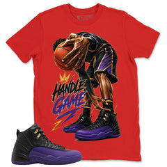 Graphic Tee to Match Air Jordan 12 Field Purple | Ball Game Shirt | Zadago